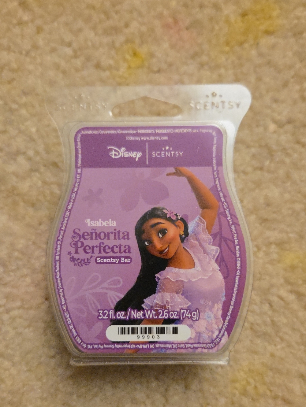 Scentsy Disney Isabela Señorita Perfecta Purple Scentsy Bar